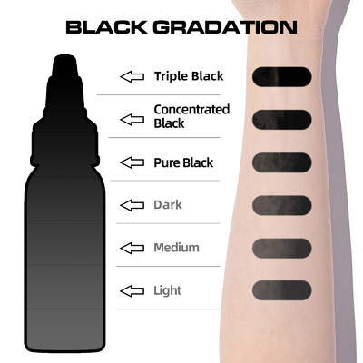 comprar Tinta de tatuaje de calidad negra concentrada 60ml Tinta de tatuaje de cejas Fabricación en línea