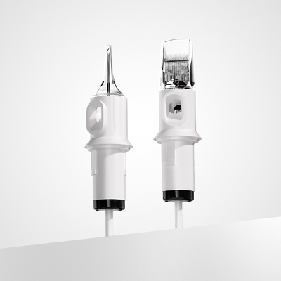 comprar Cartucho de aguja de tatuaje blanco Quelle 1RL 0.20mm 0.25mm 0.30mm 0.35mm OEM Cartucho de aguja de tatuaje para la venta Fabricación en línea