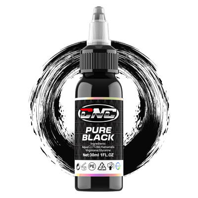 Tinta de tatuaje de maquillaje permanente impermeable negro para la piel 30ML