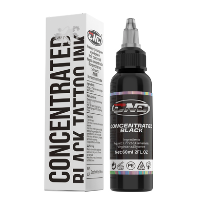60 ml de pigmento para tatuajes concentrado de tinta para tatuajes profesional negra