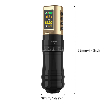 CNC Single Charge Durable Model Stroke Adjustable Tattoo Machine Pen con 1800 MAh para el uso del artista Arte corporal