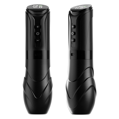 Calidad profesional de alta calidad 4.5mm de recorrido ajustable de carga inalámbrica potencia 1900mah * 2 baterías rotativas de la máquina de tatuaje plumas